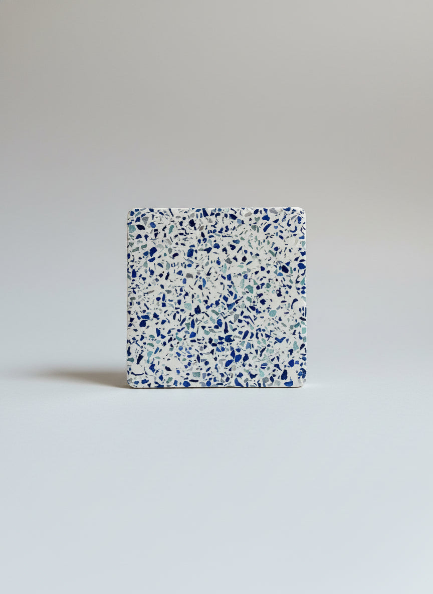 Blue Terrazzo Style Coasters - Set of 4