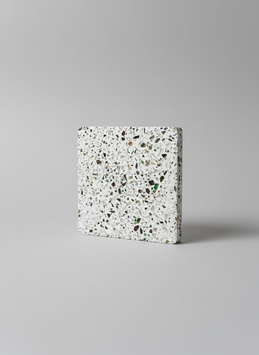 Mixed colored terrazzo, square coasters - Set of 4