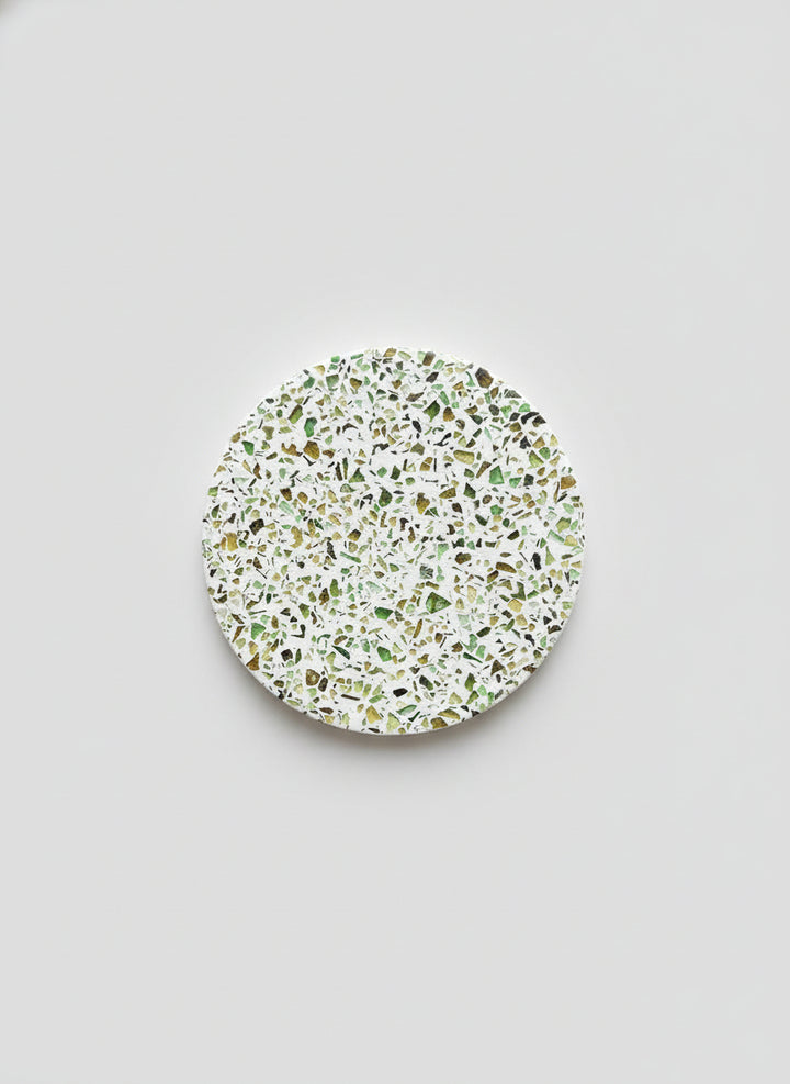 Green Terrazzo Style Coasters - Set of 4